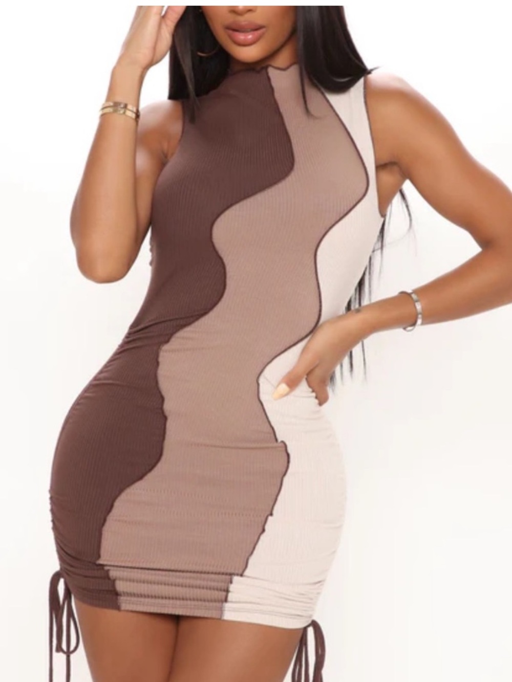 Fashion Nova brown mini dress